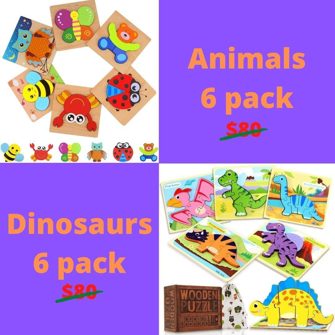 Animals & Dinosaur Puzzles - MontessoriFun