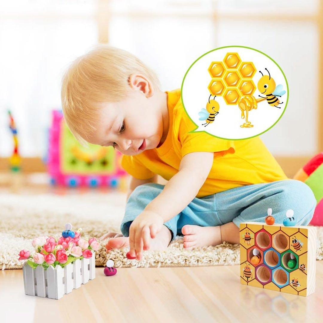 Montessori Bee Wooden Sorting Game - MontessoriFun