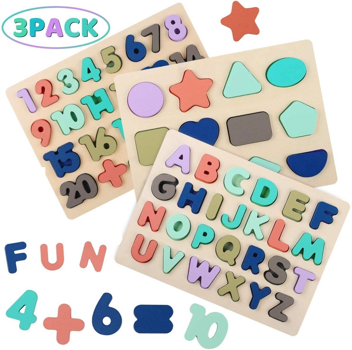 Montessori Educational Puzzles (PACK OF 3!) - MontessoriFun