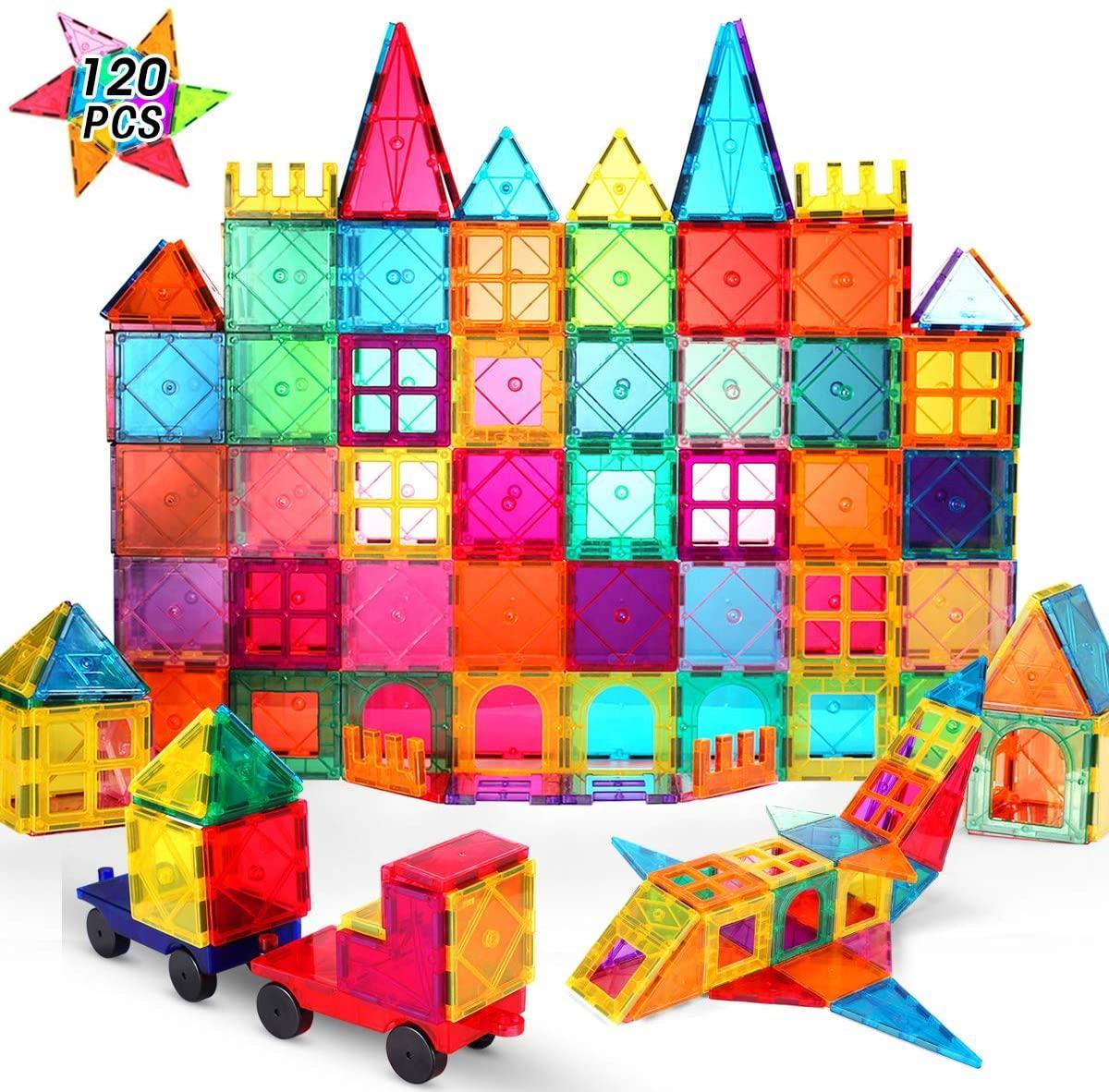 Montessori Magnetic Building Blocks (120 pcs) - MontessoriFun