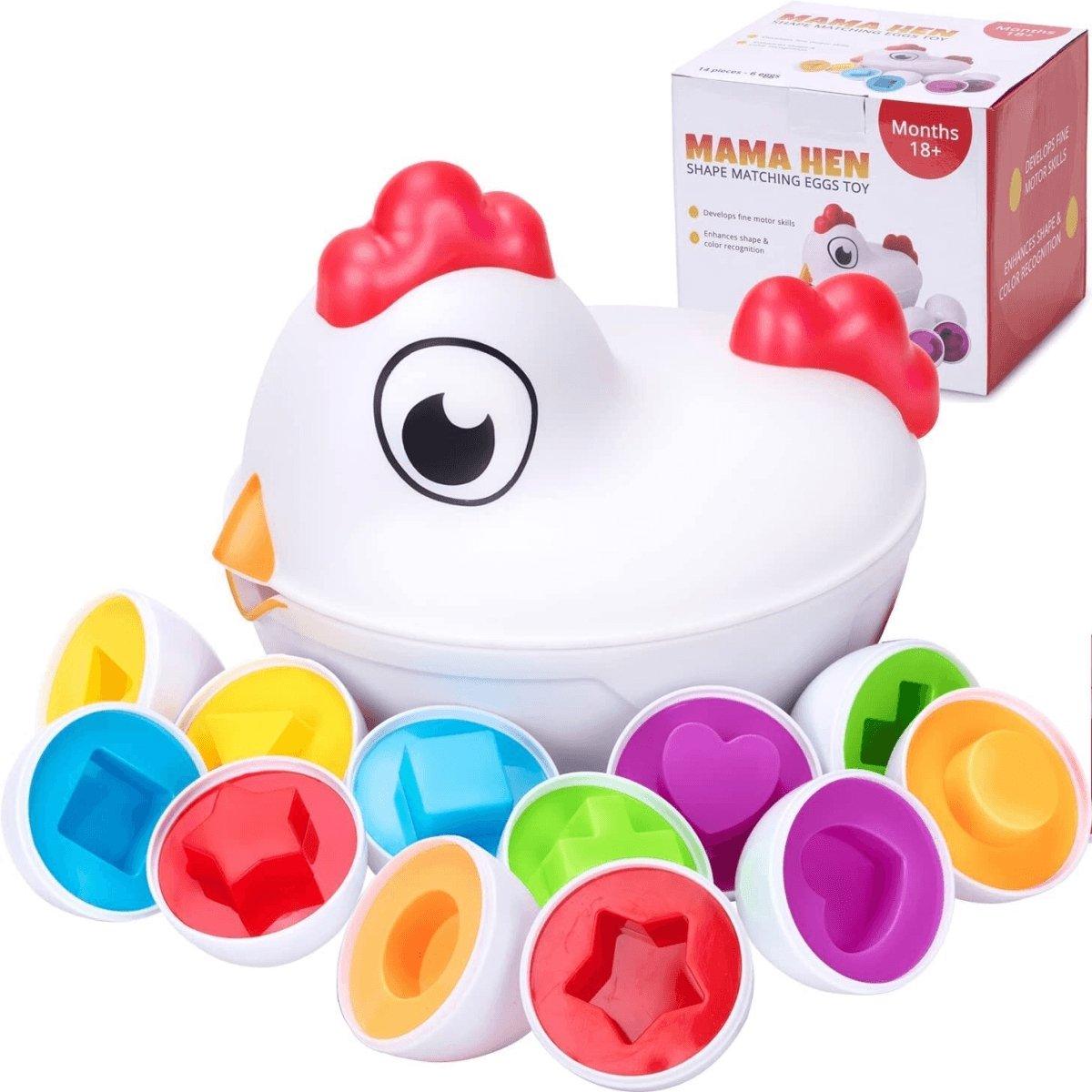 Montessori Mama Hen Matching Eggs - MontessoriFun