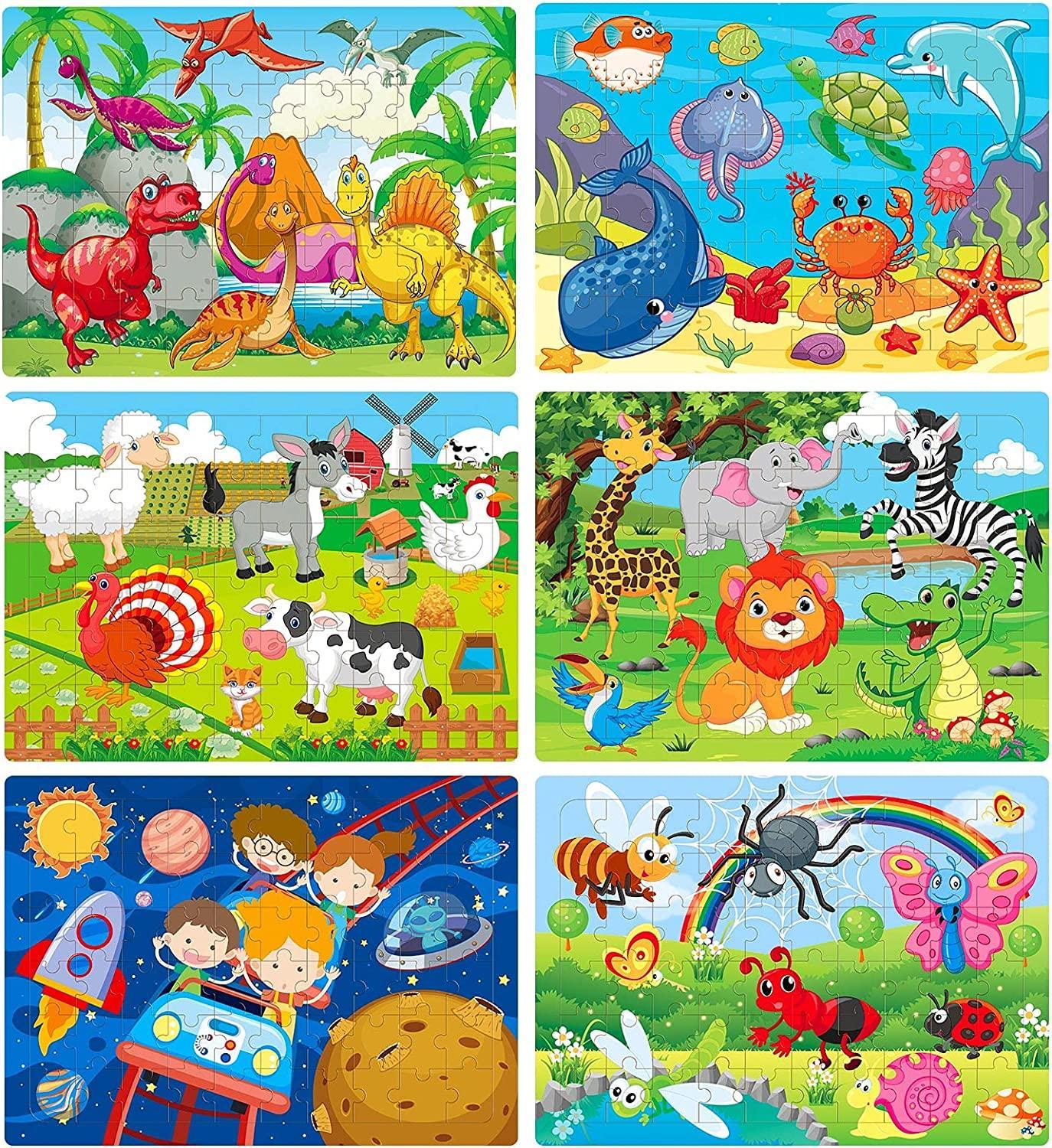 Preschool Jigsaw Puzzles (6 PACK) - MontessoriFun